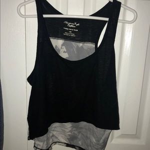 Black and white crop